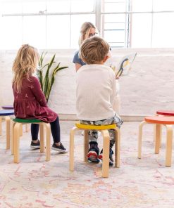 ECR4Kids Bentwood Stackable Stools, Classroom Furniture, Assorted, 6-Piece - 10