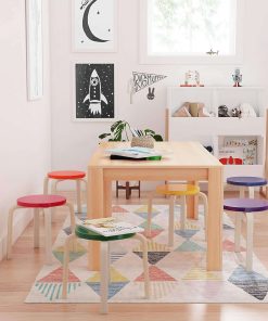 ECR4Kids Bentwood Stackable Stools, Classroom Furniture, Assorted, 6-Piece - 11