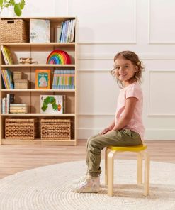 ECR4Kids Bentwood Stackable Stools, Classroom Furniture, Assorted, 6-Piece - 2