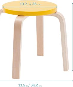 ECR4Kids Bentwood Stackable Stools, Classroom Furniture, Assorted, 6-Piece - 3
