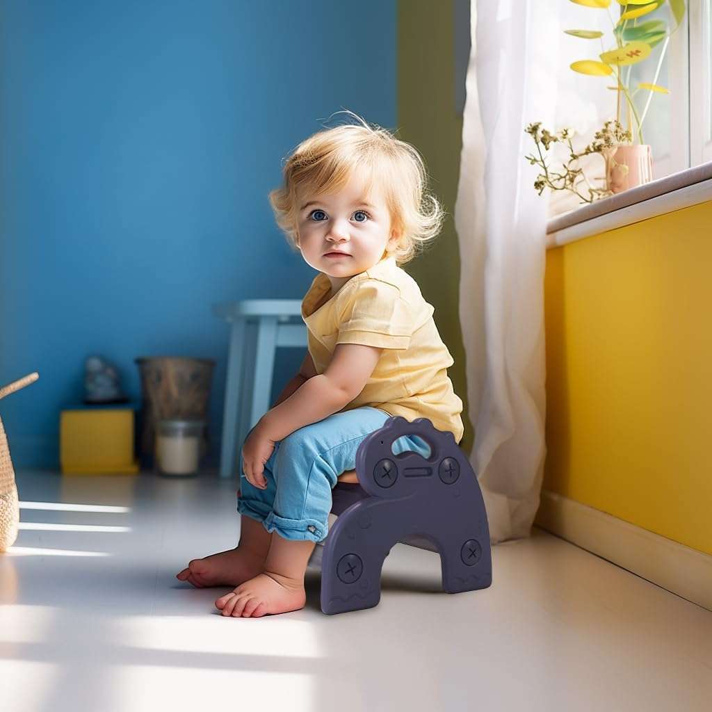 Mini Plastic Stool for Toddler, Small Kids Activity Chair & Seat for Bathroom Bedroom Living Room, Mini Portable Chair for Kids Aged 1-3, Indoor & Outdoor Use - 7