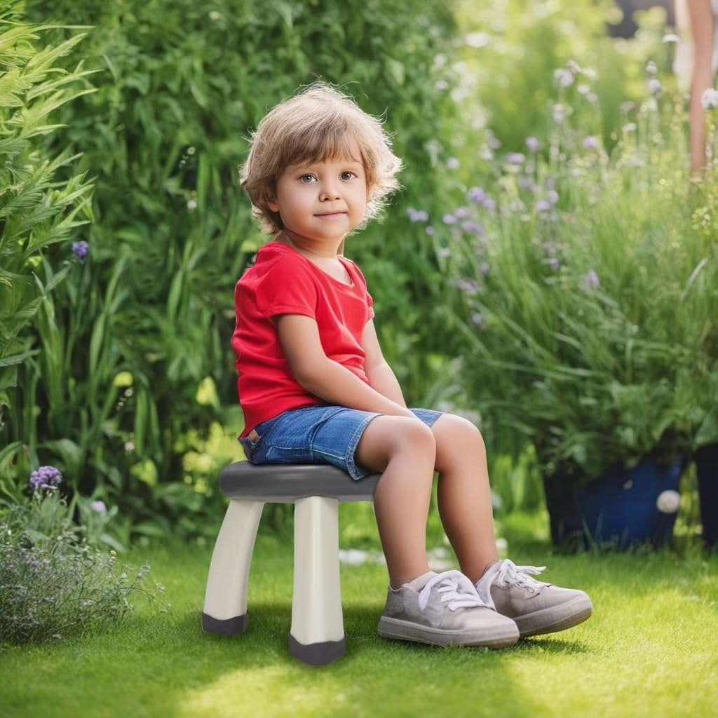 Pairez Toys Round Activity Chair for Toddlers, Non-Slip Plastic Kids Stool, Ergonomic Design & Sturdy Children Chair & Seat, for All Ages - 9