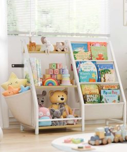 LATIBELL 3 Tier Kids Bookshelf and Toy Storage, Kids Bookcase Book Sling Shelf, Montessori Baby Toddler Bookshelf, Toy Storage Organizer, for Playroom, Bedroom, Nursery - 8