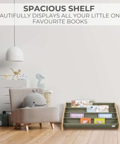 ZICOTO Decorative Kids Bookshelf - Modern Montessori Shelf for Nursery or Playroom - Holds Up to 20 Books & Small Toys - 5