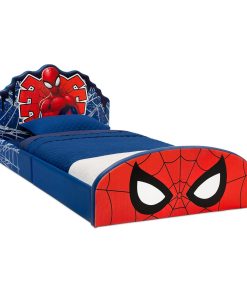 Delta Children Marvel Spider Man Upholstered Twin Bed, Red-Blue - 4