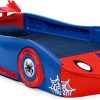 Delta Children - Spidey and His Amazing Friends Web Crawler Race Car Twin Bed, Blue-Red - 1