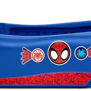 Delta Children - Spidey and His Amazing Friends Web Crawler Race Car Twin Bed, Blue-Red - 5