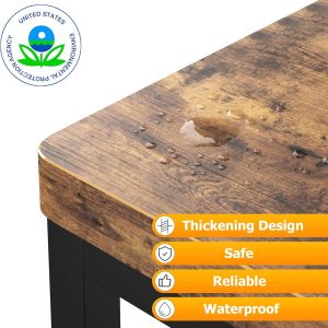 2 Step Wooden Step Stools for Adults Kids, Heavy Duty Stepping Stools Wooden Bed Step Stools for High Beds, Non-Slip 2 Bedside Foot Stool with 500 Lbs Capacity, Kitchen, Bed, RVS Step, Rustic Brown - 8
