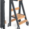 OCODILE Adjustable Foldable Toddler Tower – Folding Tower for Kids - Montessori Toddler Kitchen Step Stool Helper for Independence - Gray - 1