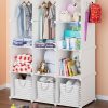 Baby Closet Organizer for Nursery- Durable Baby Wardrobe for Closet - Customizable Baby Dresser Amoire Shelves - Waterproof Shelf Clothes Organizer w-Wall Fixation (White) - 1
