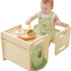Montessori Weaning Table and Chair Set - Adjustable Design for Toddlers, Ideal for Mealtime, Learning, and Play - 1