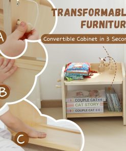 Montessori Weaning Table and Chair Set - Adjustable Design for Toddlers, Ideal for Mealtime, Learning, and Play - 4