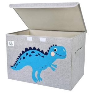 CLCROBD Foldable Large Kids Toy Chest with Flip-Top Lid, Collapsible Fabric Animal Toy Storage Organizer-Bin-Box-Basket-Trunk for Toddler, Children and Baby Nursery - 1