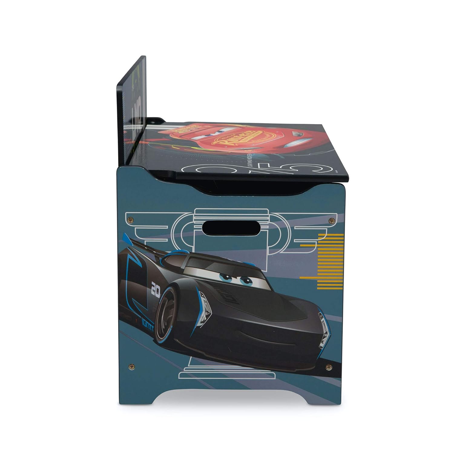 Delta Children Deluxe Toy Box, Disney/Pixar Cars - Image 2
