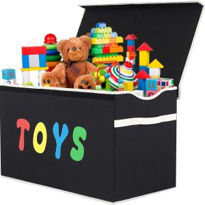 YOLOXO Toy Box Chest, Collapsible Sturdy Storage Bins with Lids, Extra Large Kids Toy Storage Organizer Boxes Bins Baskets for Kids, Boys, Girls, Nursery Room, Playroom, Closet - 1