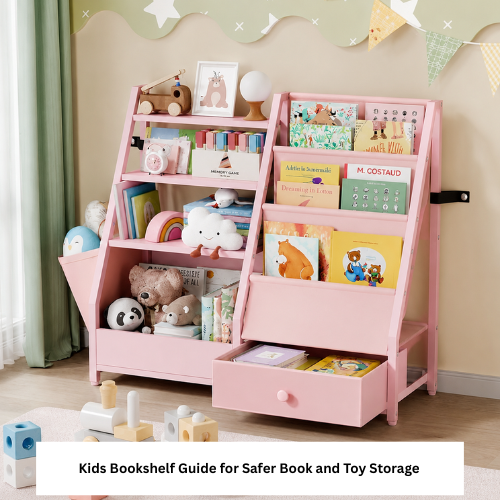 Kids Bookshelf Guide for Safer Book and Toy Storage