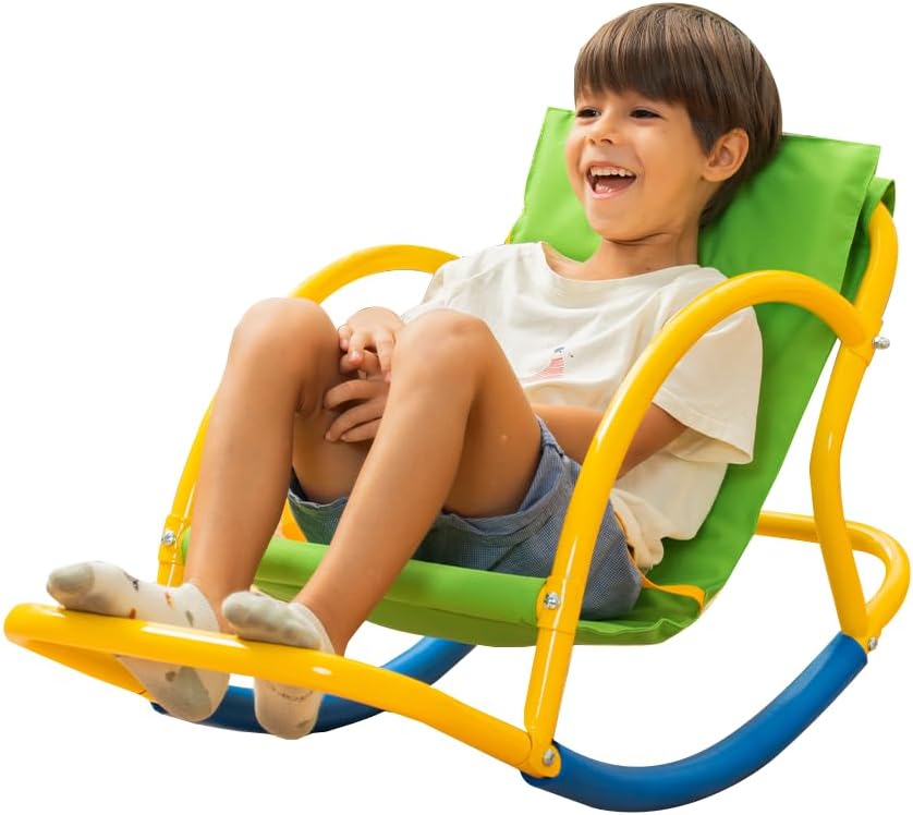 Calming Sensory Rocking Chair for Kids – Balance Seat for Focus, Relaxation & Play - Indoor Outdoor Therapy Chair for Autism, ADHD & Active Kids - 1