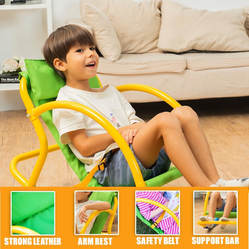 Calming Sensory Rocking Chair for Kids – Balance Seat for Focus, Relaxation & Play | Indoor Outdoor Therapy Chair for Autism, ADHD & Active Kids - Image 8