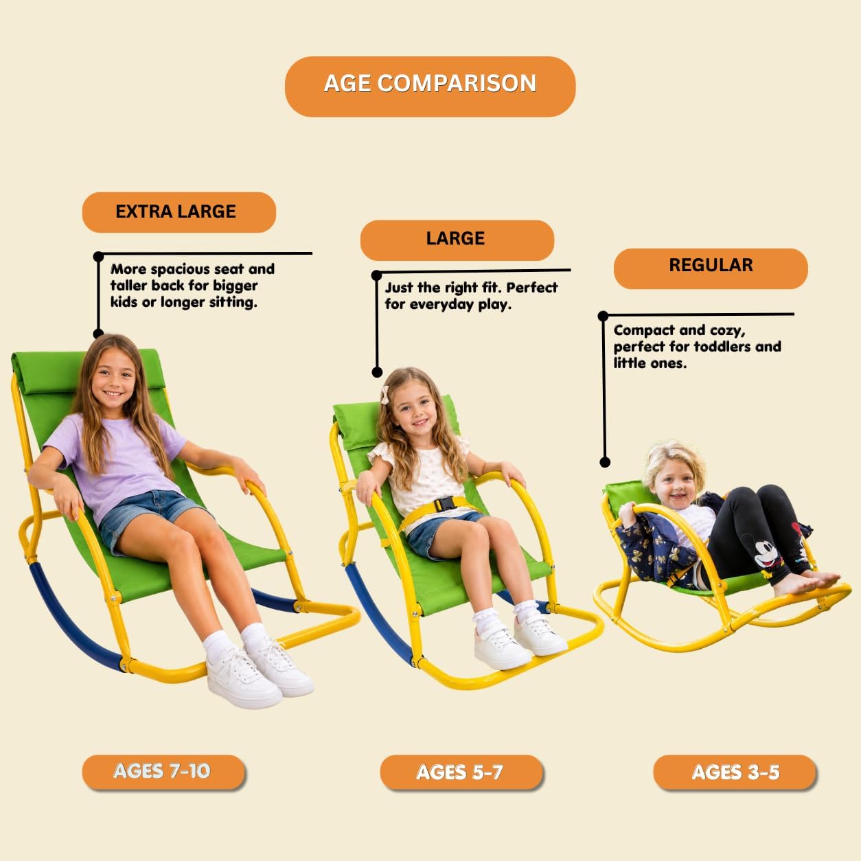 Calming Sensory Rocking Chair for Kids – Balance Seat for Focus, Relaxation & Play | Indoor Outdoor Therapy Chair for Autism, ADHD & Active Kids - Image 7