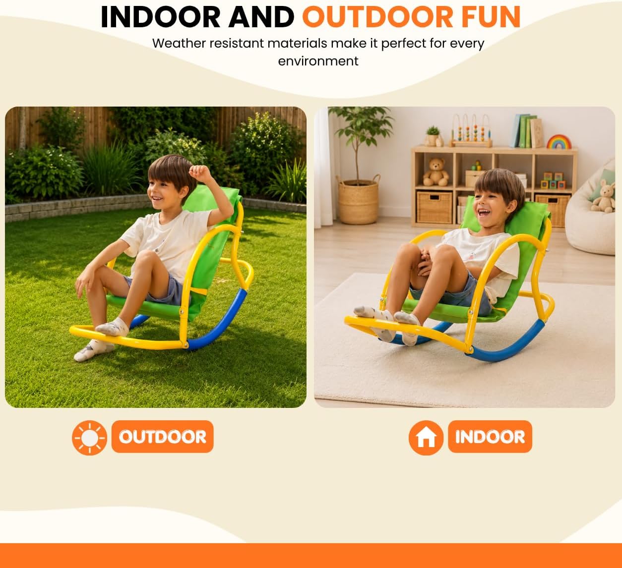 Calming Sensory Rocking Chair for Kids – Balance Seat for Focus, Relaxation & Play | Indoor Outdoor Therapy Chair for Autism, ADHD & Active Kids - Image 6