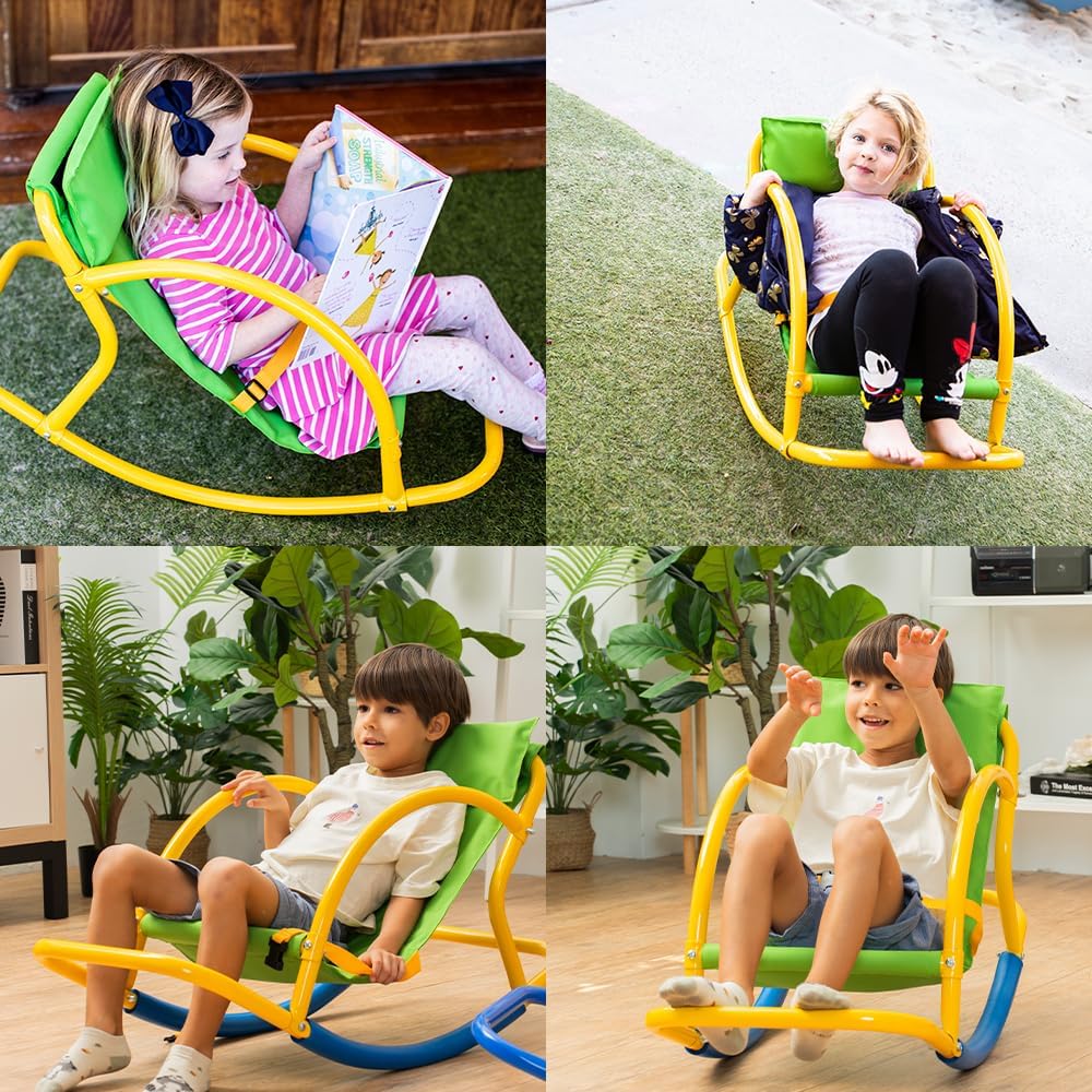 Calming Sensory Rocking Chair for Kids – Balance Seat for Focus, Relaxation & Play | Indoor Outdoor Therapy Chair for Autism, ADHD & Active Kids - Image 2