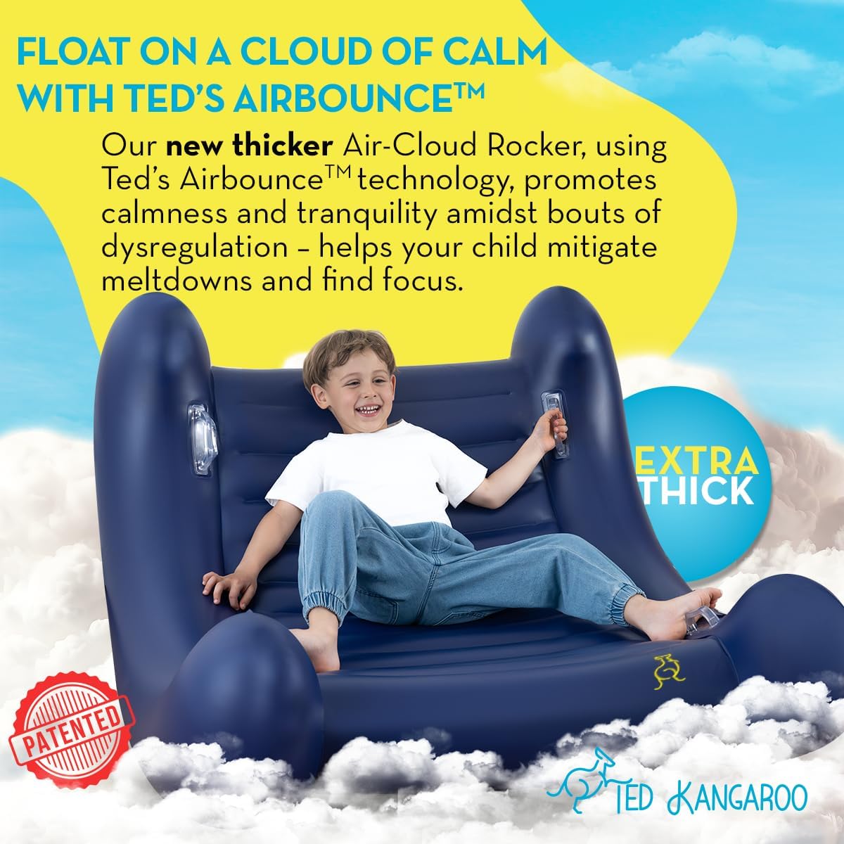 CloudBounce Ultra | Sensory Rocker for Kids | Patented NextGen Inflatable Sensory Chair | Ultra-Durable & Extra-Reinforced 2025 Edition - Image 6