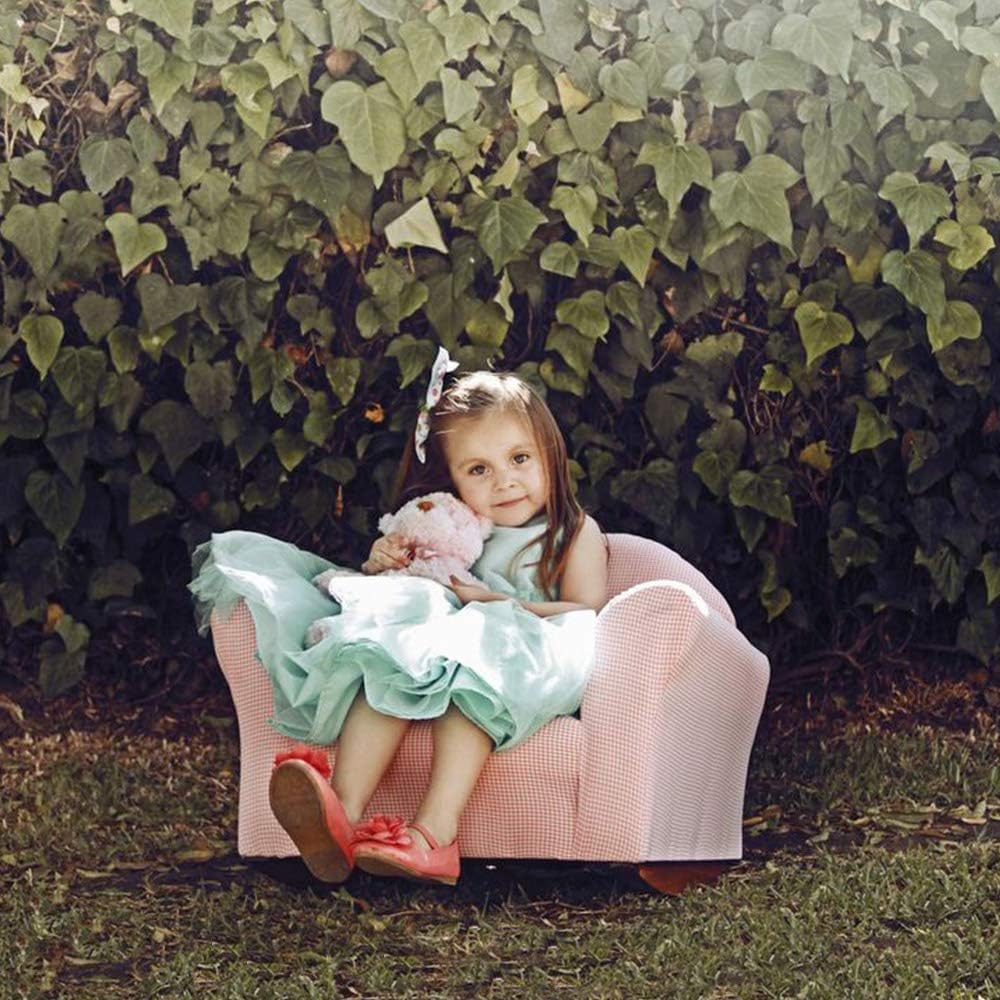 Gingham Rocking Chair for Kids – Soft Microsuede Upholstery, Sturdy Wooden Frame, Ergonomic Padded Seat, Smooth Rocking Motion, Easy to Clean, Ages 2–5, Perfect for Bedrooms & Playrooms. - Image 7