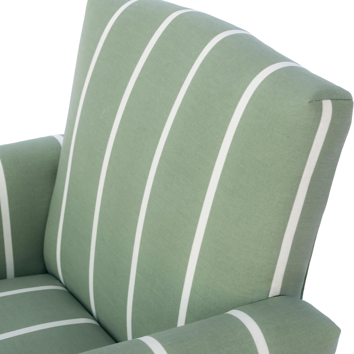 Kid Rocking Chair for Toddlers, Child Chair for Little Kids, Upholstered Toddler Armchair for Children, Comfy and Cute Little Kid Chairs (Rockers, Green Stripe) - Image 3