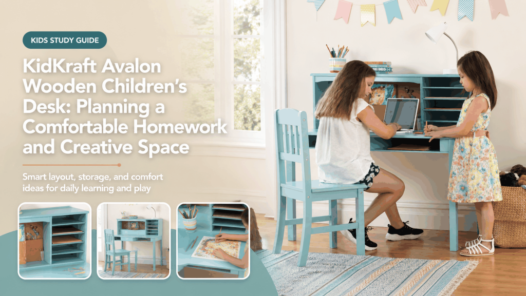 KidKraft Avalon Wooden Children’s Desk: Planning a Comfortable Homework and Creative Space