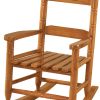 Miles Kimball Personalized Child's Natural Rocker -Wood, Black Font - 1