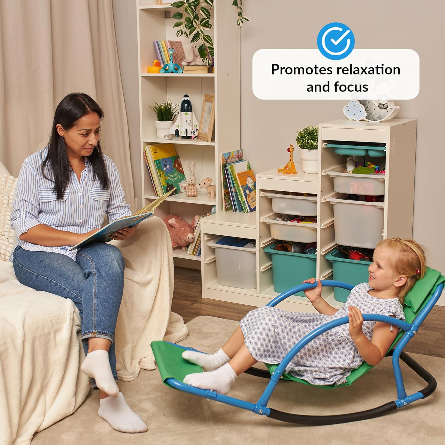 ODOXIA Kids Sensory Rocking Chair | Sensory Floor Rocker | Special Needs Chair for Child | Calm Down Autism Equipment, Ages Toddler, Teeter, Totter - Image 4