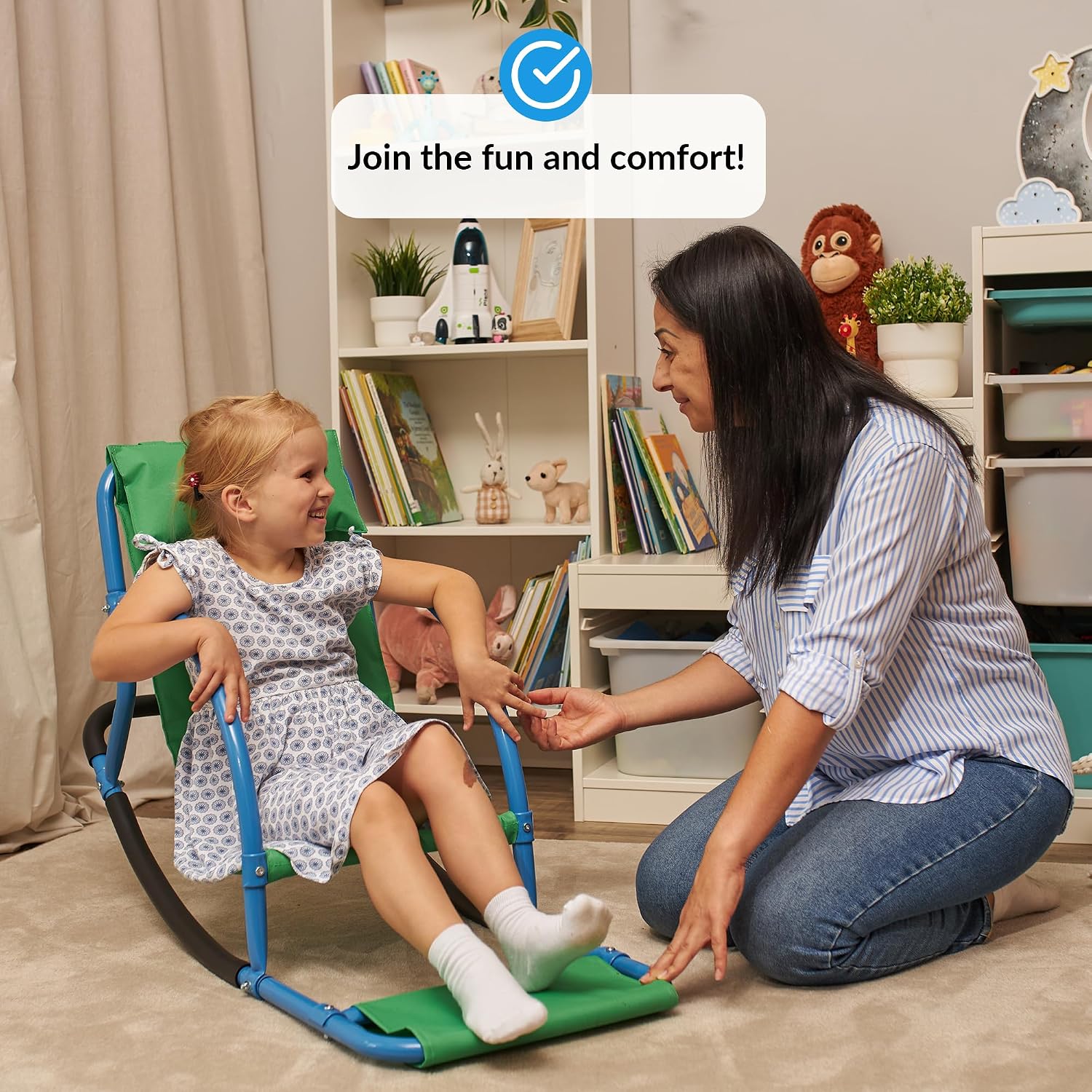 ODOXIA Kids Sensory Rocking Chair | Sensory Floor Rocker | Special Needs Chair for Child | Calm Down Autism Equipment, Ages Toddler, Teeter, Totter - Image 3