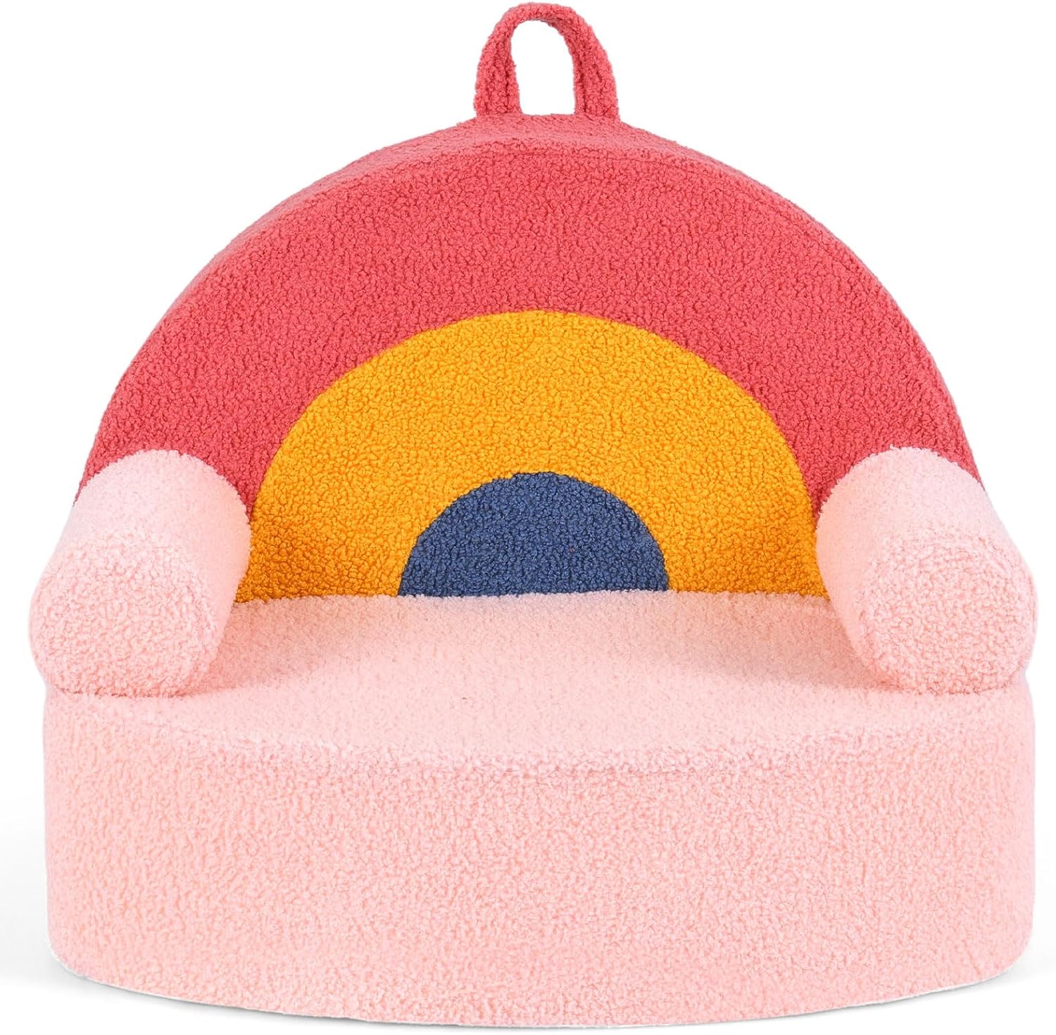 Costzon Kids Couch, Comfy Toddler Soft Sofa Chair with Fleece Fabric Cover, Kids Furniture for Playroom, Children Reading Armchair for Boys & Girls Gifts Aged 3+ - 1