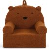 Costzon Kids Sofa, Comfy Bear Toddler Foam Couch with Soft Fleece Fabric Cover, Kids Furniture for Playroom, Children Reading Armchair for Boys & Girls Aged 3+ - 1